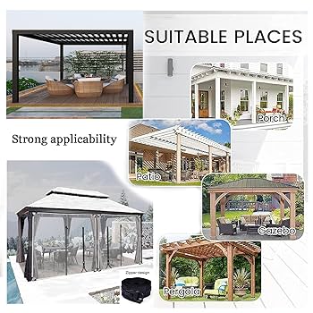 Amazon.com: Zipper tarpaulin，Outdoor Vinyl Curtain, Clear